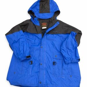 Spyder Men's Blue and Black Raincoat